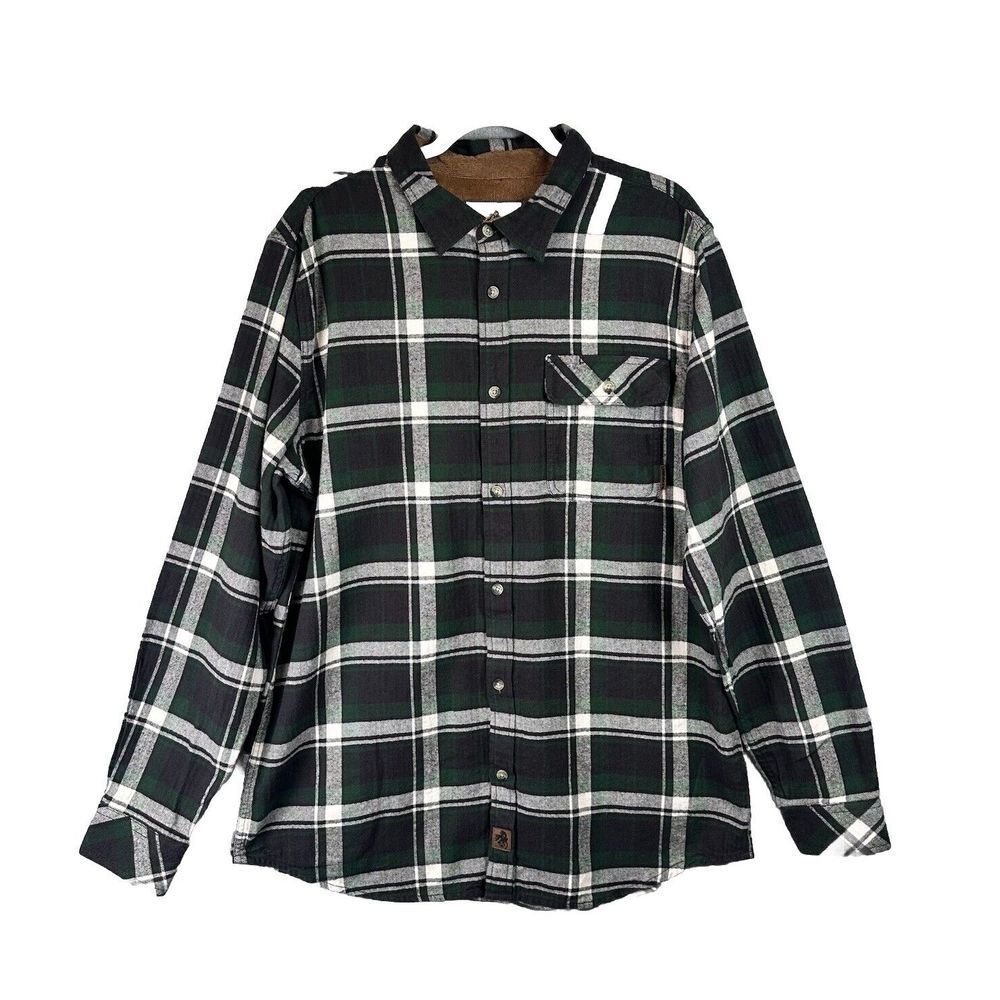 Legendary Whitetails Shirt Mens XL TALL Plaid Buck Camp Flannel Long Sleeve Deer